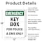 Signmission Key Box For Police And EMS Only, 12 in W x Rectangle, Aluminum OS-2PACK-EM-A-1218-V-10458 - alternate 3